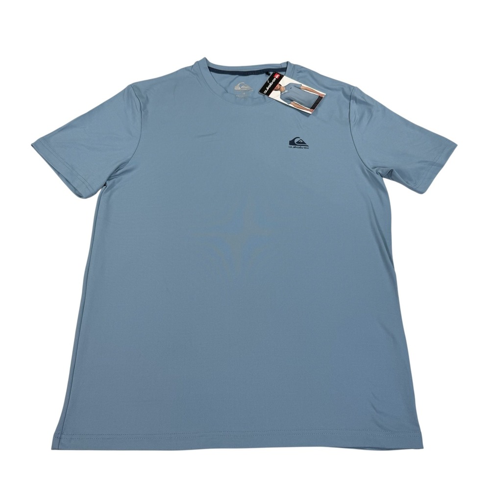 Quiksilver Performance T-Shirt Mens Medium Blue NWT Moisture Wicking‎ Stretch